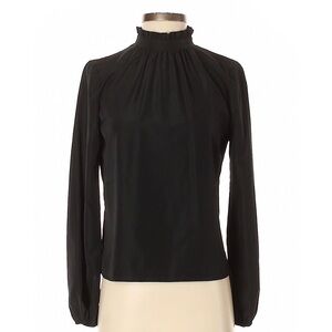 Eva Mendes by New York & Company Black Satin Top